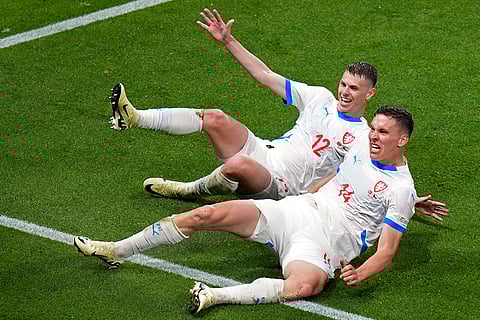 Lucas Provod slaví po vstřelení prvního gólu